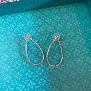 CZ silver earrings